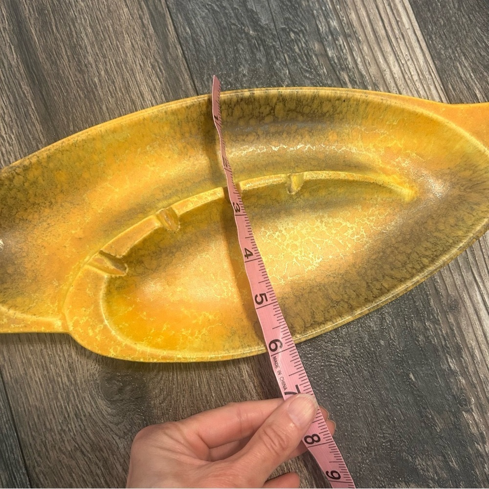 Mid Century Haeger 093 USA Ashtray Orange Drip Glaze Retro Home - Picture 6 of 6